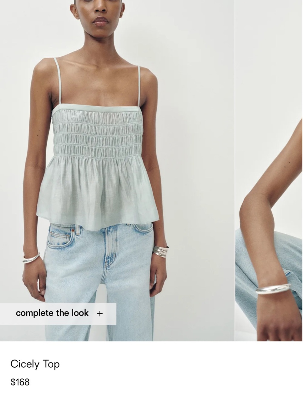 Reformation Cicely Top
Color Seafoam